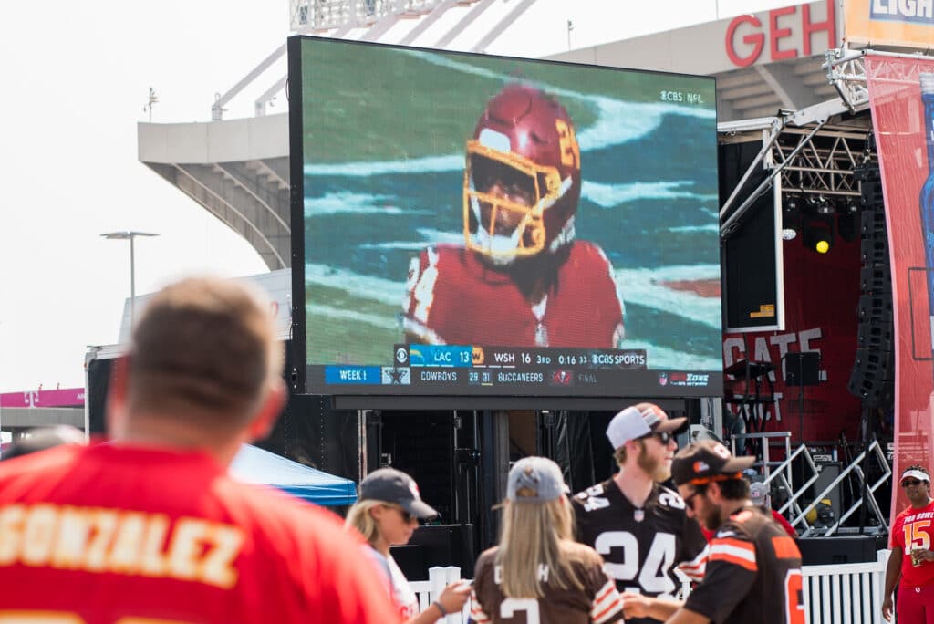 chiefs led screen at event